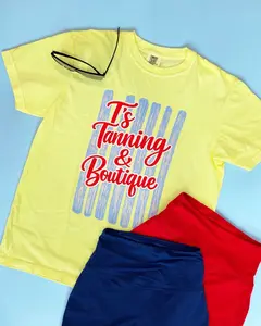 T's Tanning Neon Yellow Graphic T-shirt
