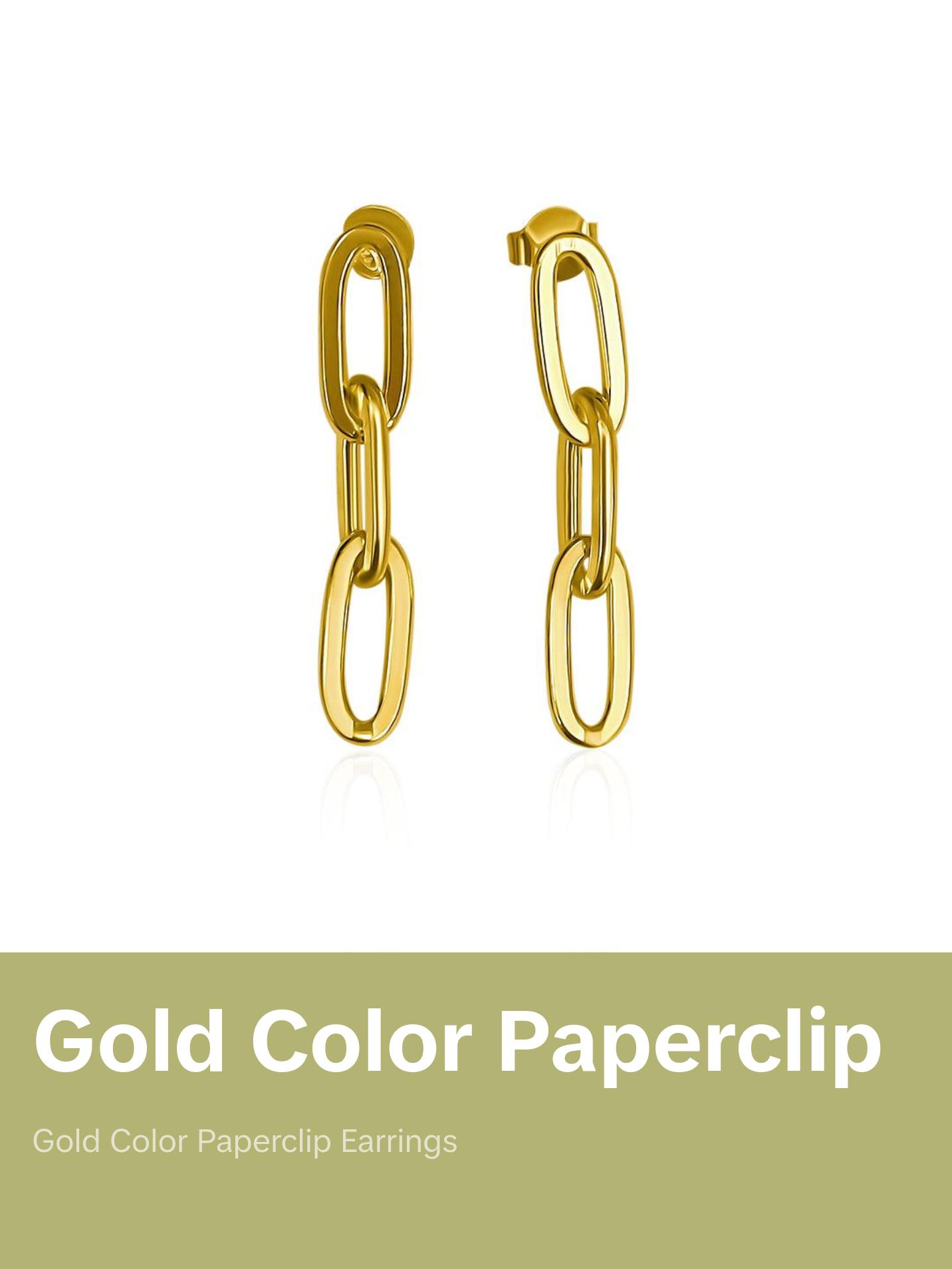 Paper Clip Earrings | Gold Vermeil