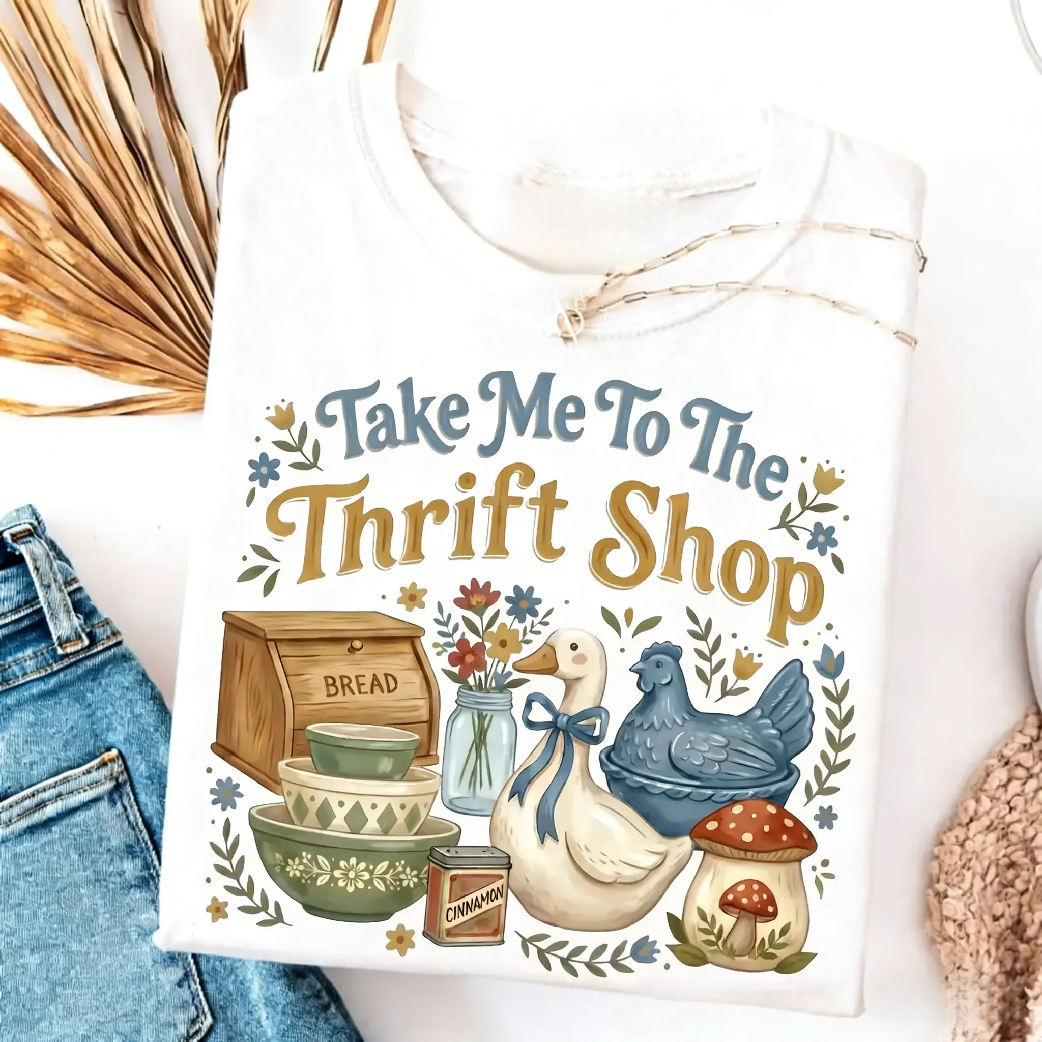 Casual Round Neck Thrift Shop Graphic T-Shirt - Streetwear Sports Top for Vintage Thrifting Enthusiasts, Tshirt