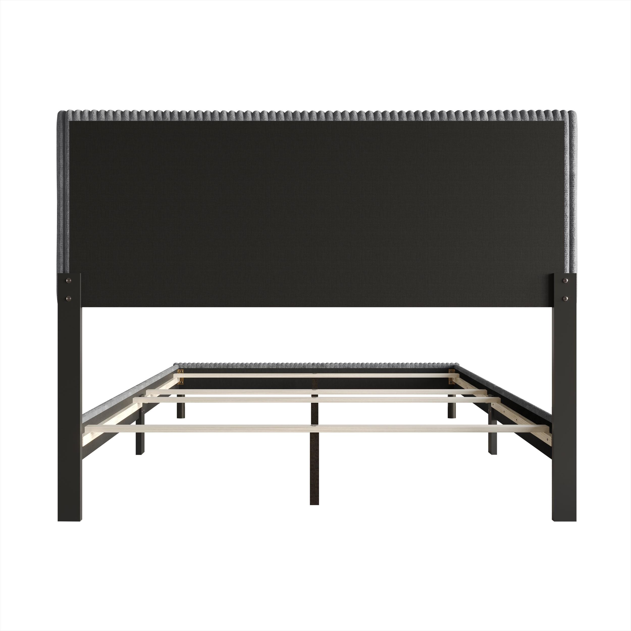 Favorer Osceola Upholstered Panel Bed, Box Spring Require, Comfortable and Stylish Design - Available in Multiple Sizes