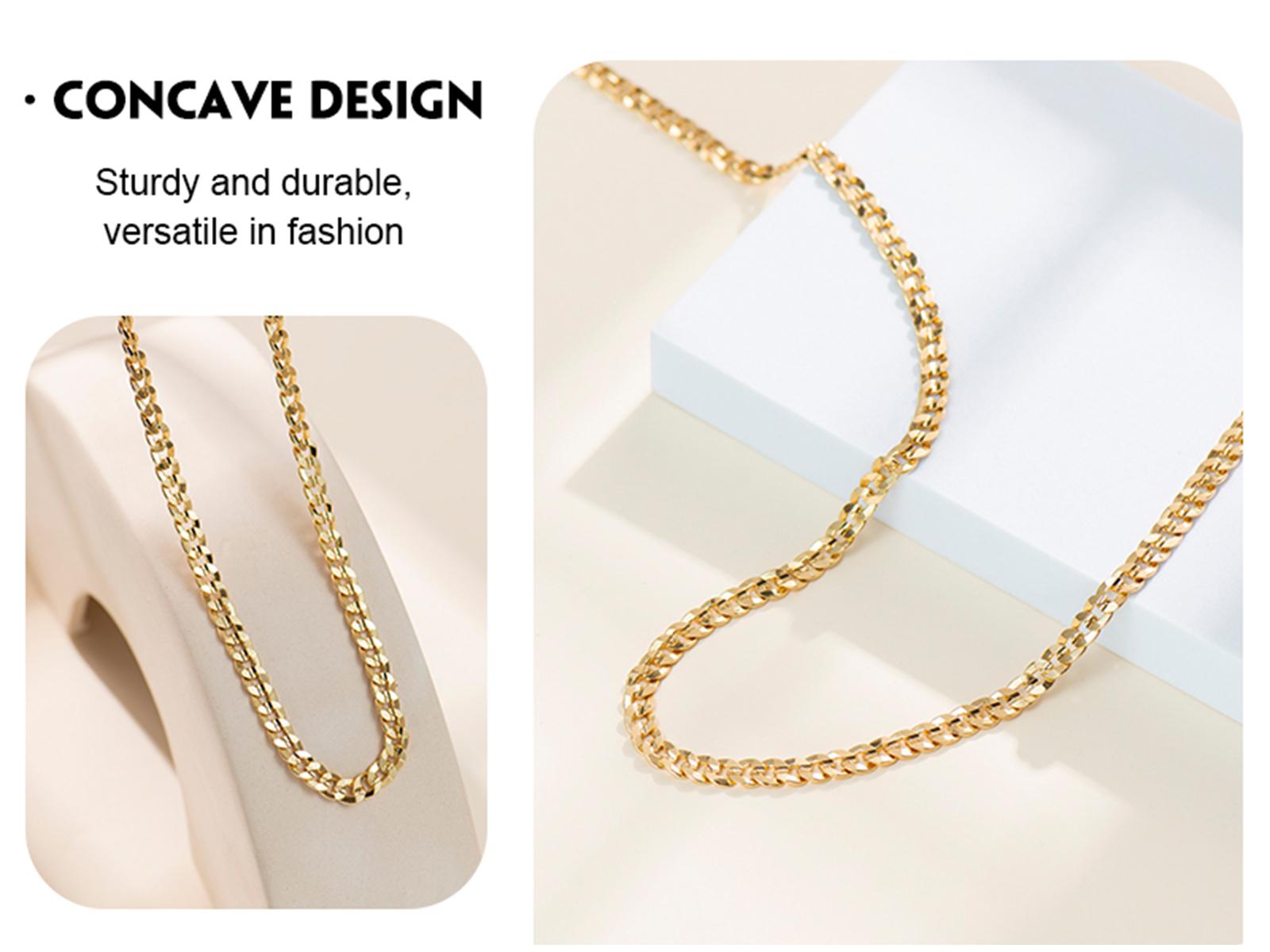 Holylegend 14K Real Gold-Plated Rope, Figaro, Miami, Cuban, Byzatine, Franco Necklace Chain 24 Inches Long,Tarnish-Free, 8mm/10mm Width, Secure Clasp,Father's Day Gift