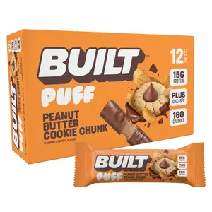 BUILT Peanut Butter Cookie Chunk Puff Protein Snack