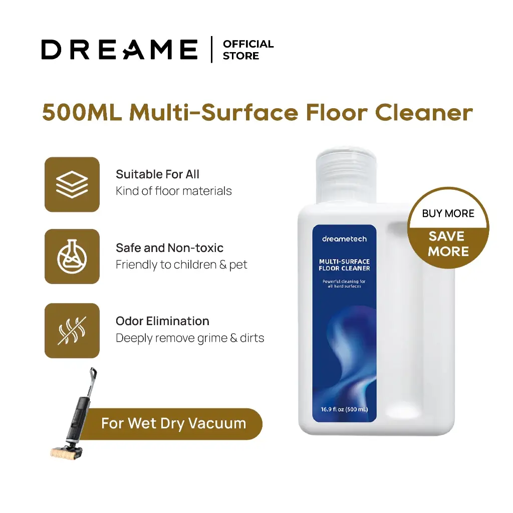 DREAME Cleaning Solution Compatible with H12 PRO/G10 Pro/H13 PRO/H12S/H12 Pro FlexReach/H12 Dual/G10 Combo/G10/K10/K10 Plus Wet Dry Vacuum Cleaner (16.9 OZ)