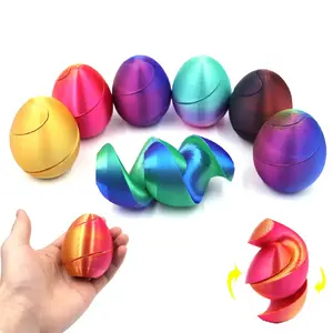 3D Printed Spiral Egg Fingertip Toy, Easter Egg Valentine's Day Gift, Easter Toy Egg Stress Relief Toy Easter Basket Filler, Classroom Prizes, Easter Themed Party Favors, Gift Toys for Boys and Girls