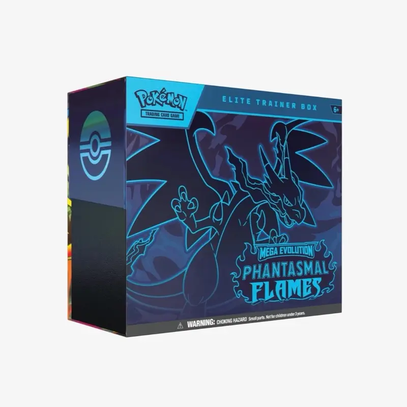 Pokemon Phantasmal Flames Elite Trainer Box - ME02, Collecting Accessory with Plastic Components, Card Guide, Code Card, Coin-Flip Die
