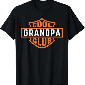 Retro Cool Grandpa Club Grandparents Mens Father's Day T-Shirt