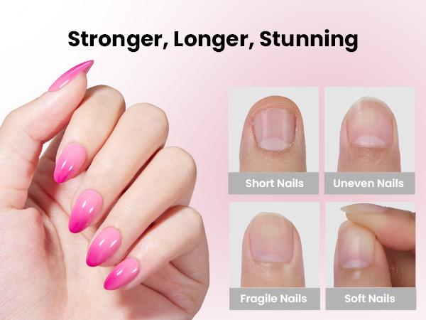 Beetles Gel Nail Tips Pre-Shaped Fake Nails Gelly Tips Clear Press on Nail Tips Full Cover False Nails Gift for Girls Women Gelly Tips Home DIY Nail Salon