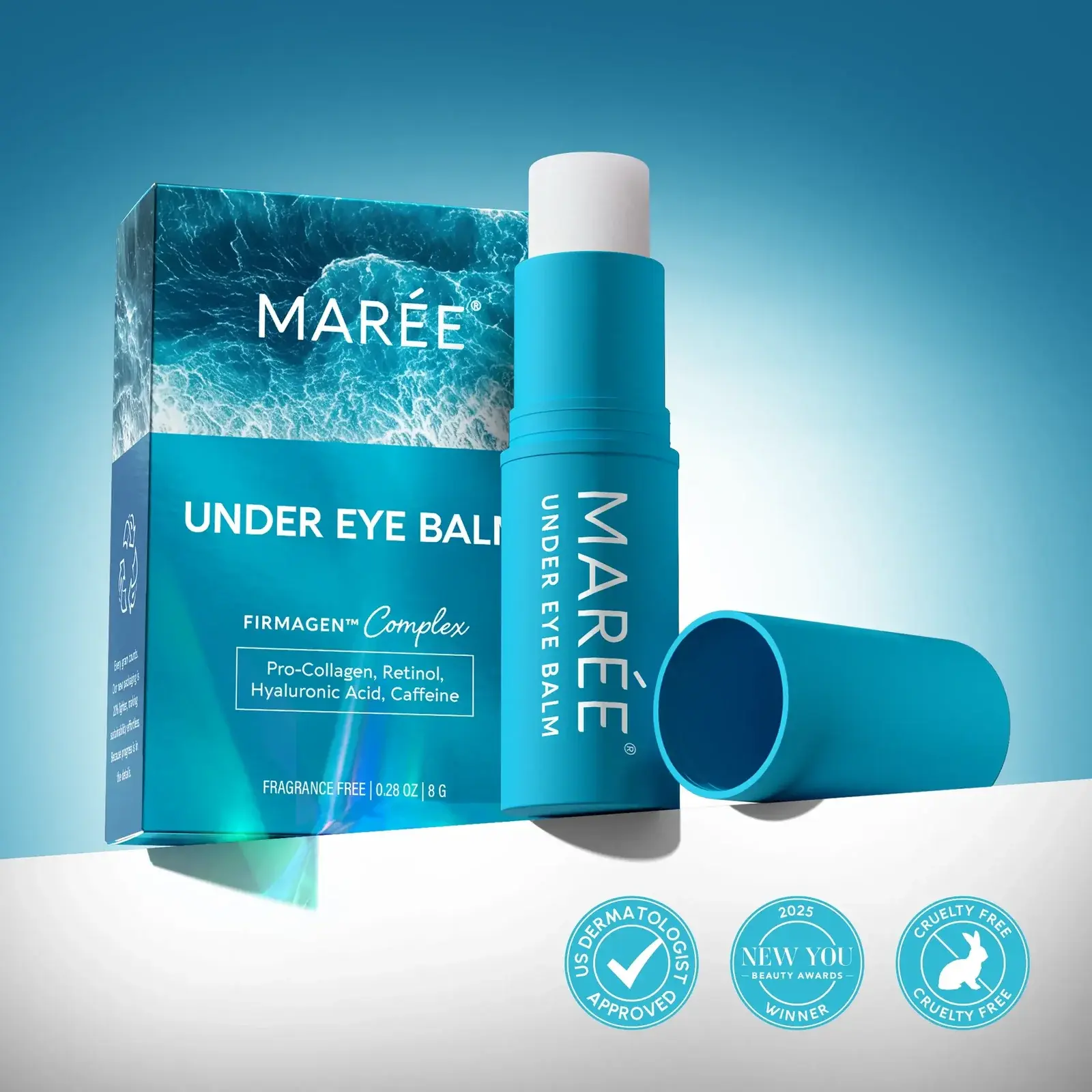 MARÉE Under Eye Balm Stick – Dark Circles & Fine Lines Eye Treatment – Retinol & Ceramide Complex – 0.35 oz campingessentials