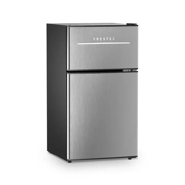 3.2 Cu.Ft 2-Door Small Mini Fridge with Freezer, Ultra-Quiet Compact Refrigerator with 7Temp Control, Ice Cream Ready for Dorm/Office