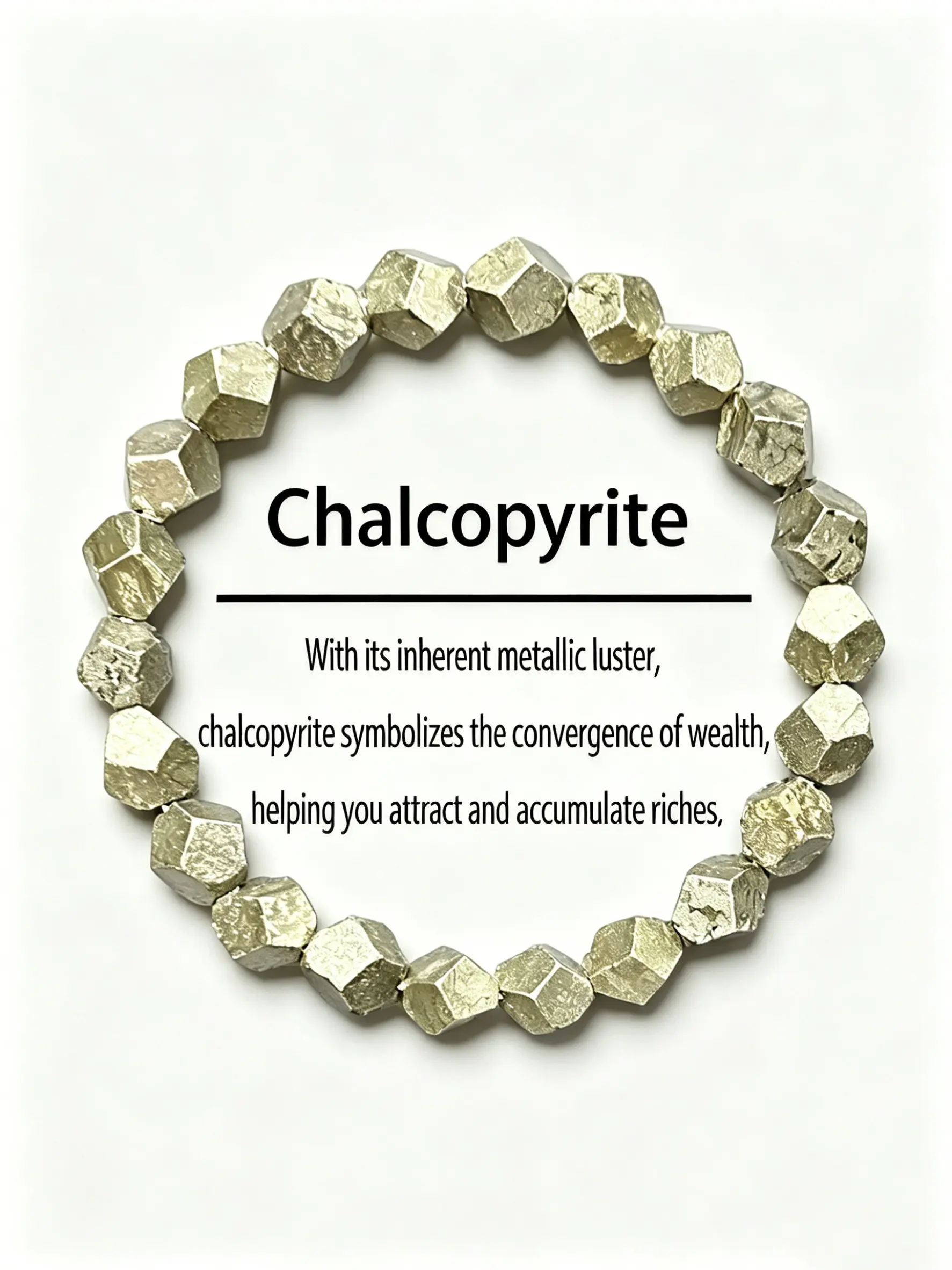 Handcrafted Irregular Pyrite Bracelet, high-quality natural stone, adjustable stretch fit, vintage metallic finish, unisex boho style, stackable with other jewelry, ideal for everyday wear and gifting, Jewelry Gifts
