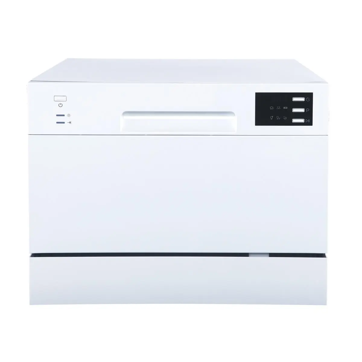 Compact Portable Countertop Dishwasher (White, 17.24 inches Height) - LED Function, Timer Delay Start, Quick Connect, Automatic Operation for Kitchen Faucet Use in Small Homes, Auto Dispense