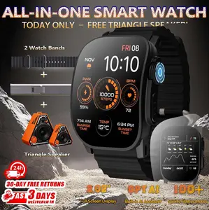 2026 New Year Fitness Smartwatch for Active Lifestyle – 2.02" HD Screen, IP68 Waterproof, Bluetooth Call, Heart Rate & Smart Notifications,Valentine’s Gift for Him,Perfect for Sports & Business Wear