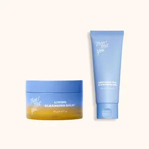 Then I Met You The Cleansing Duo - Living Cleansing Balm & Soothing Tea Cleansing Gel - 90g Balm & 100ml Gel - Award-Winning Skincare Set