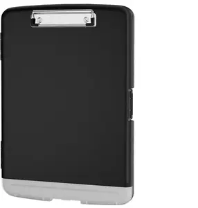 Clipboard with Storage, 8.5 x 11 Organization Box with Pen Holder and A4 Legal Paper Folder, Folio & Side-Opening, Low Profile Clip
