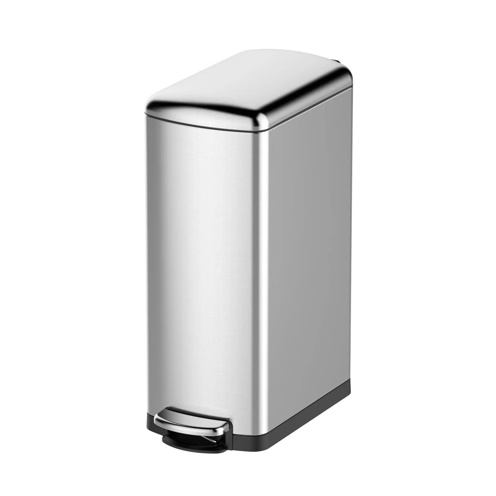 GARVEE Slim Kitchen Trash Can - 7.92 Gallon Stainless Steel Waste Bin for Narrow Spaces with Soft-Close Lid and Inner Bucket, Ideal for Modern Kitchens and Efficient Waste Management Solutions.