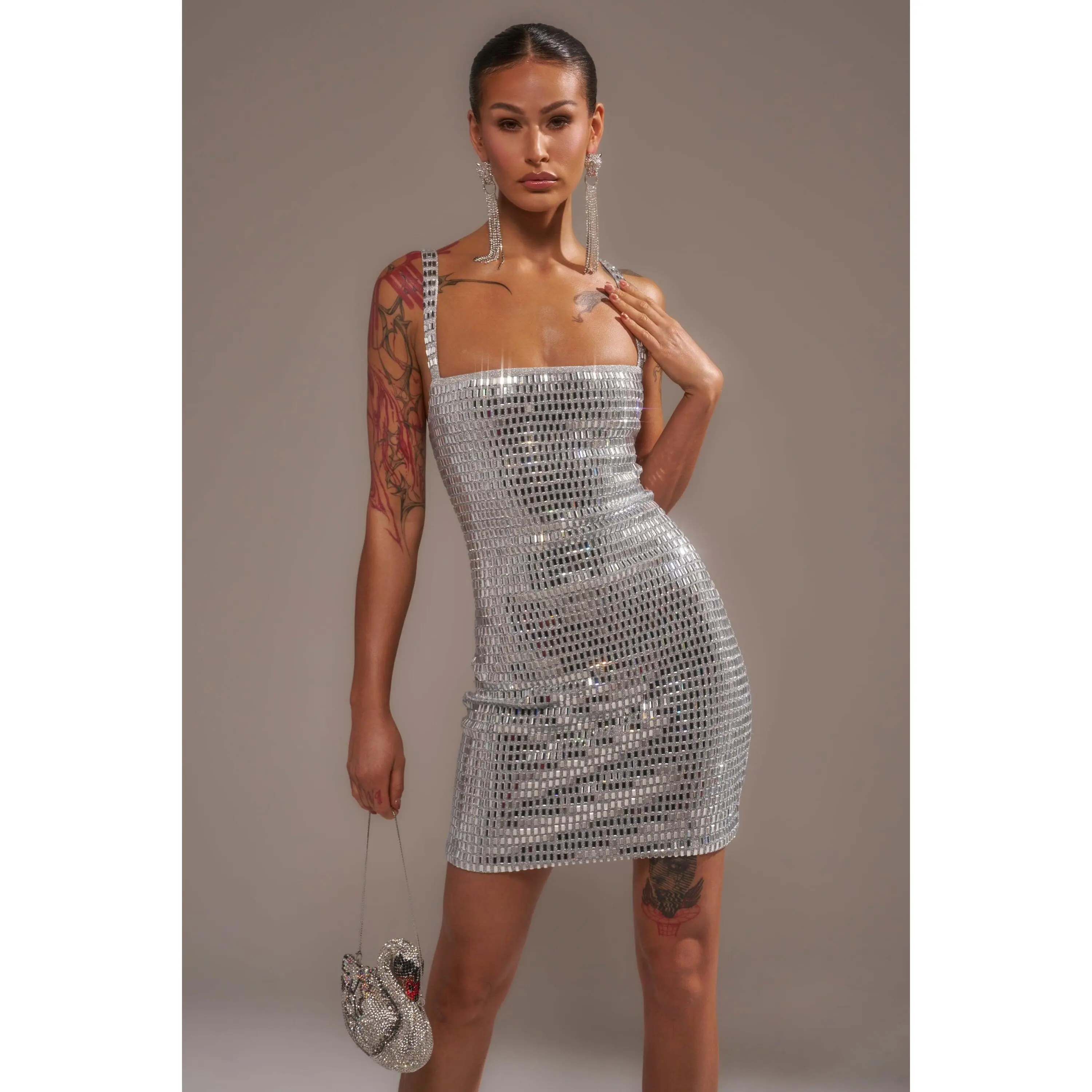 BAILEY RHINESTONE MINI DRESS