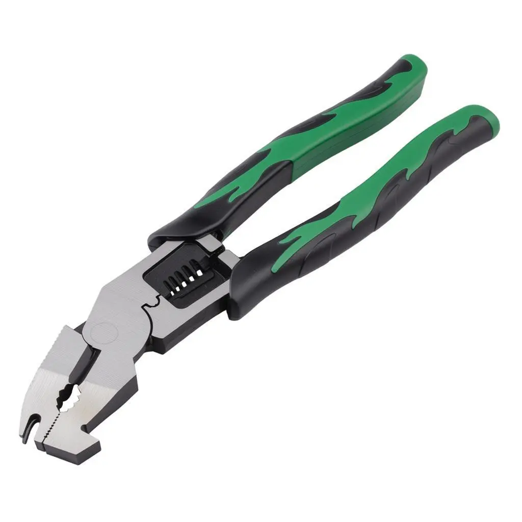 Upgraded 10-in-1 CR-V Angled-head Multi-functional Pliers - Hand Tools with Wire Stripping, Cutting, Crimping, Screwdriving Functions, Easy Effort-saving Operation for DIY Projects, Household Repairs
