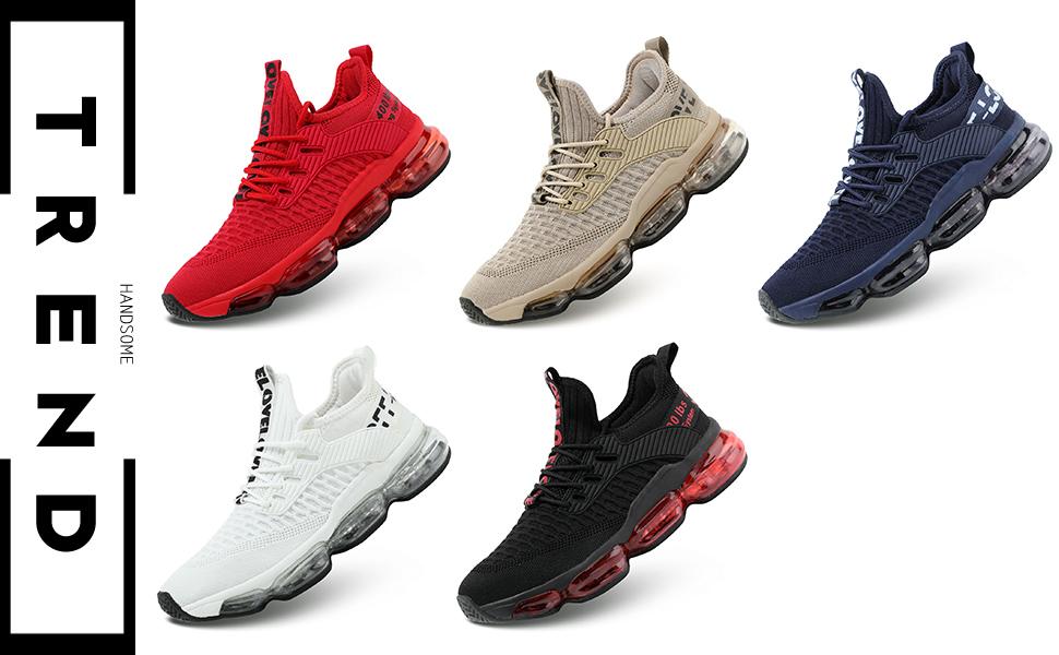 Men's Casual Lace up Low Top Running Shoes, Comfortable  Lightweight Breathable Sports Running Shoes, Perfectfor Students and Outdoor Sport Closed Runner Sneaker Walking Shoes Footwear Training Trainer Sports Shoes Outdoorfun Boy mens shoes