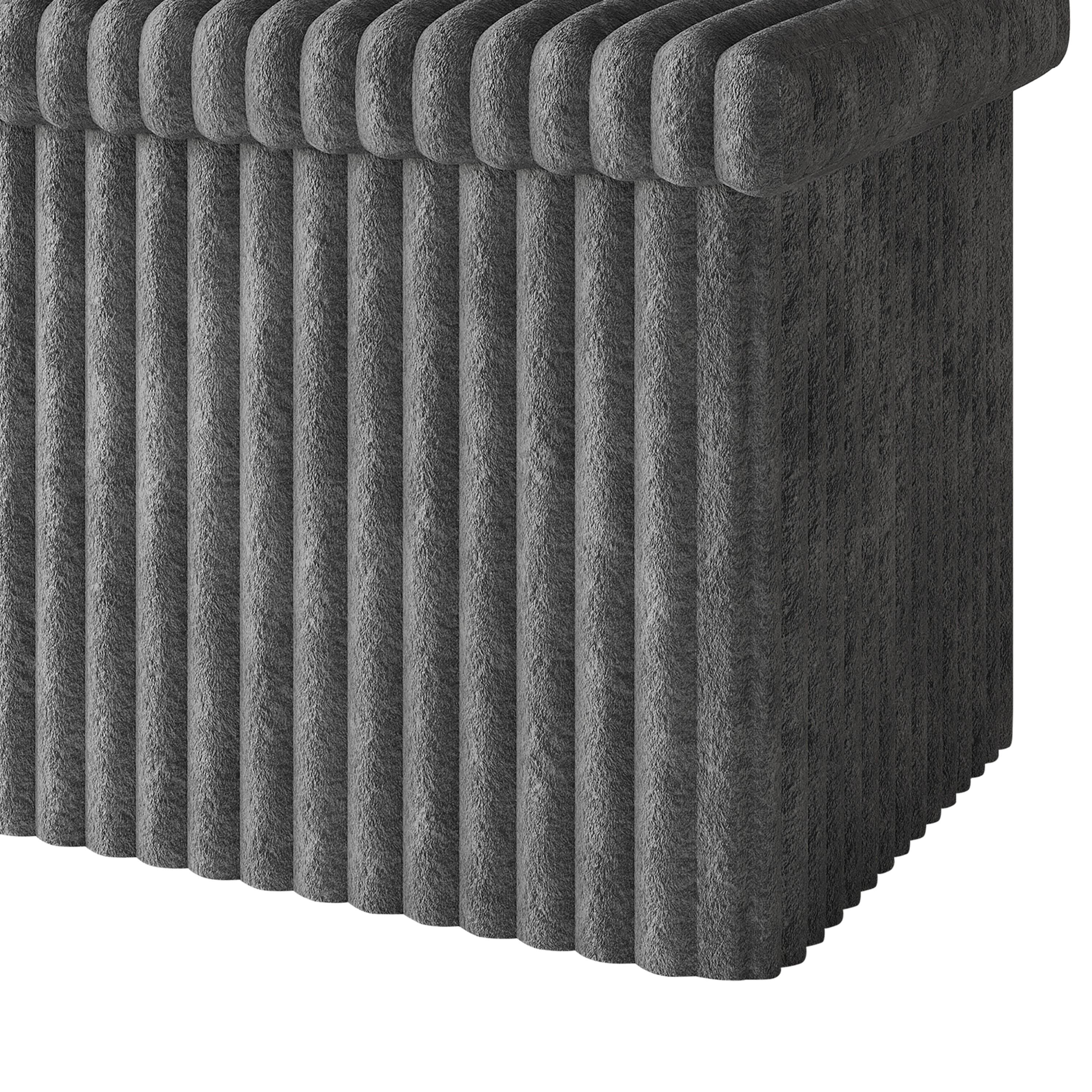 Favorer Florence 30" Tufted Upholstered Folding Storage Ottoman Bench (Set of 2) Favorer Florence 30" Tufted Upholstered Folding Storage Ottoman Bench (Set of 2)