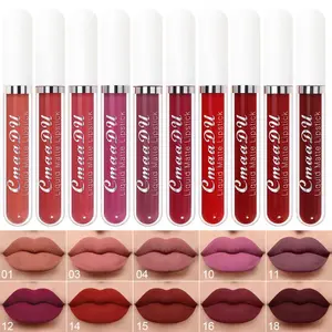 10 Pcs Matte Lipstick Long Lasting Lipgloss SuitableFor Beginners Beauty Makeup Long Lasting Waterproof Lip Glaze Nonstick Easy To Apply Cosmetic