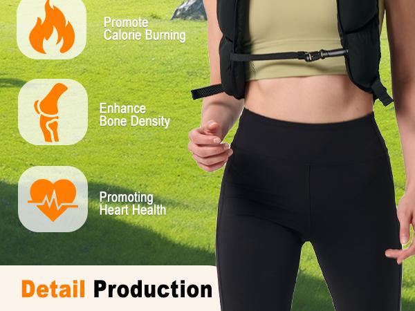 HOTWAVE Weighted Vest 12lbs Detachable & Adjustable Iron Pellets & Metal Rock Ergonomic Design Soft Neoprene for Running Training Jogging Walking Workout Fitness Belt Glutes Workout Equipment SpringStatements