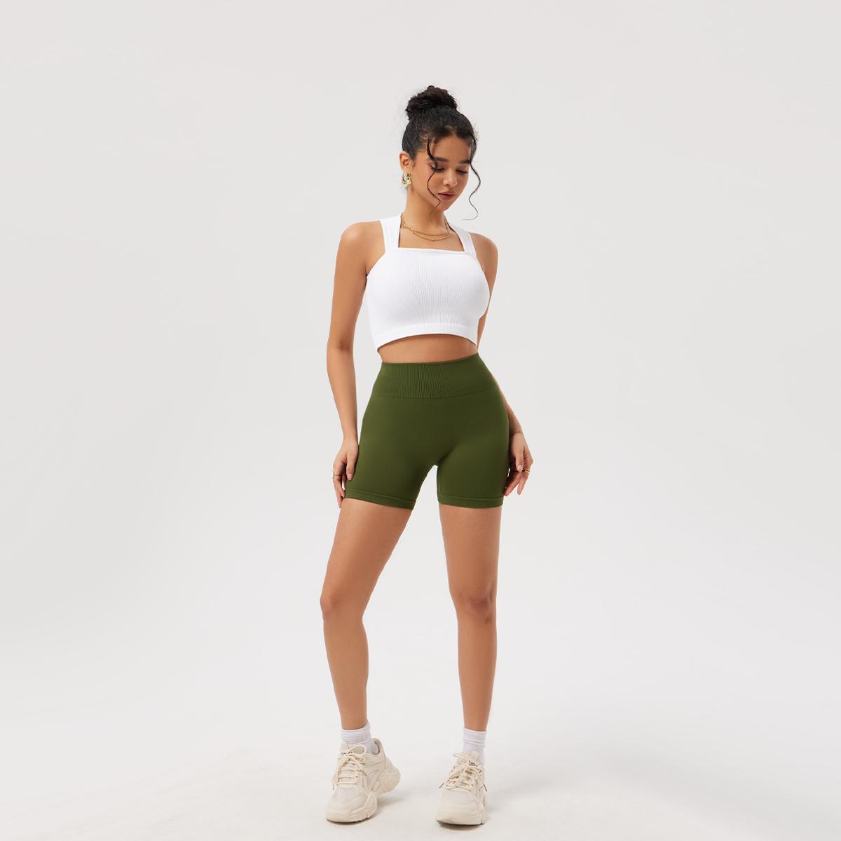 OQQ Women's 2 Piece Workout Shorts Seamless Casual High Waist Butt Liftings Exercise Athletic Shorts Compression Yoga SpringStatements