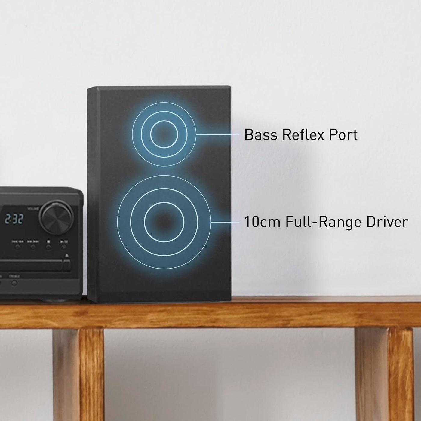 Panasonic Stereo System with CD, Bluetooth and Radio, 20W Panasonic Stereo System with CD, Bluetooth and Radio, 20W