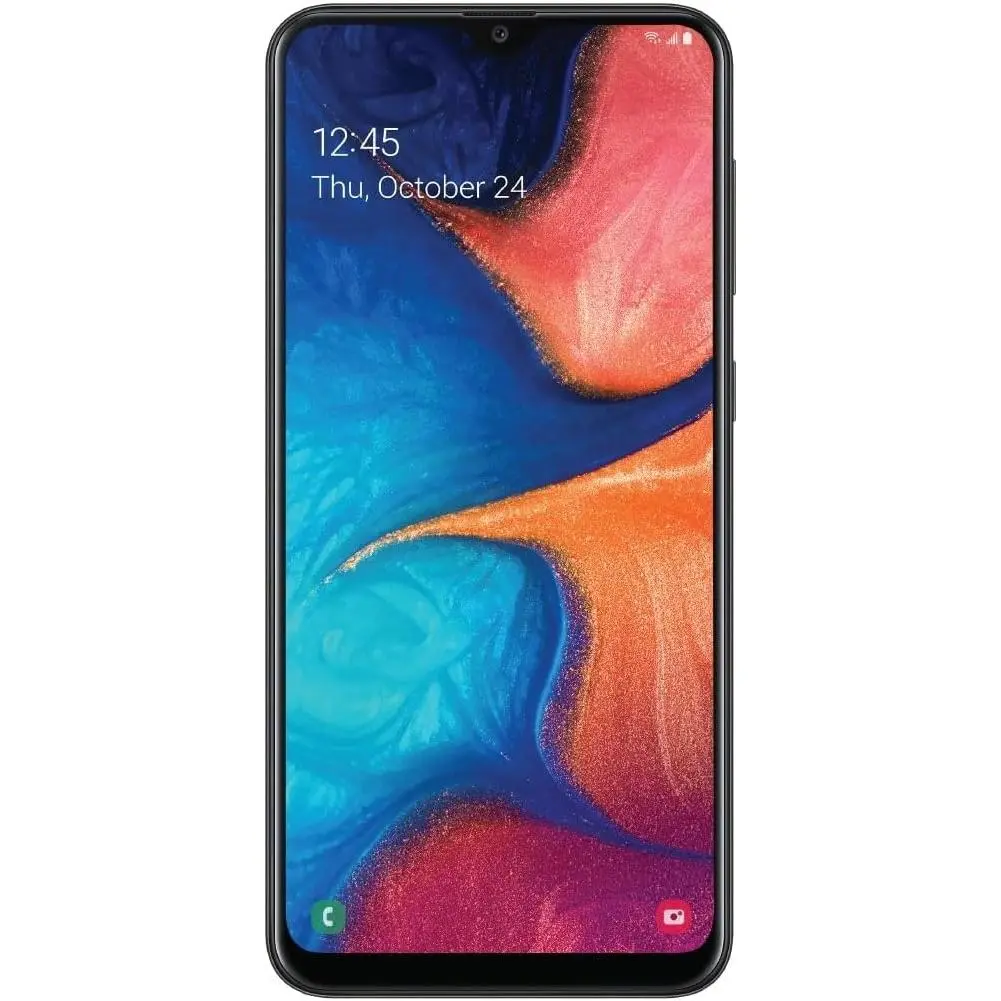 Premium Refurbished Samsung Galaxy A20 4G LTE Android Mobile Smartphone - 6.4 in Super AMOLED Touchscreen Cellphone, 32GB, Black, TracFone Locked, GSM-Compatible, Wi-Fi, 0.7495716908 lbs
