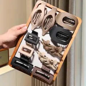 10 Piece Multicolor Hair Clip Set for Women - Assorted Styles (Duckbill, Abalone, Flower Clip) for Thick or Thin Hair, Seamless Daily Wear & Christmas Gift