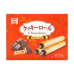TOKO Taiwan Black Chocolate Heart Popping Candy Rolls 75g - Crunchy Sweet Snack TOKO Taiwan Black Chocolate Heart Popping Candy Rolls 75g - Crunchy Sweet Snack