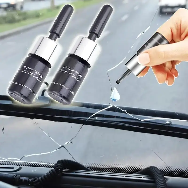 Car Windshield Crack Repair Kit, Window Glass Repair Liquid Set with Tool for Chips & Cracks, Automotive Repair Kit