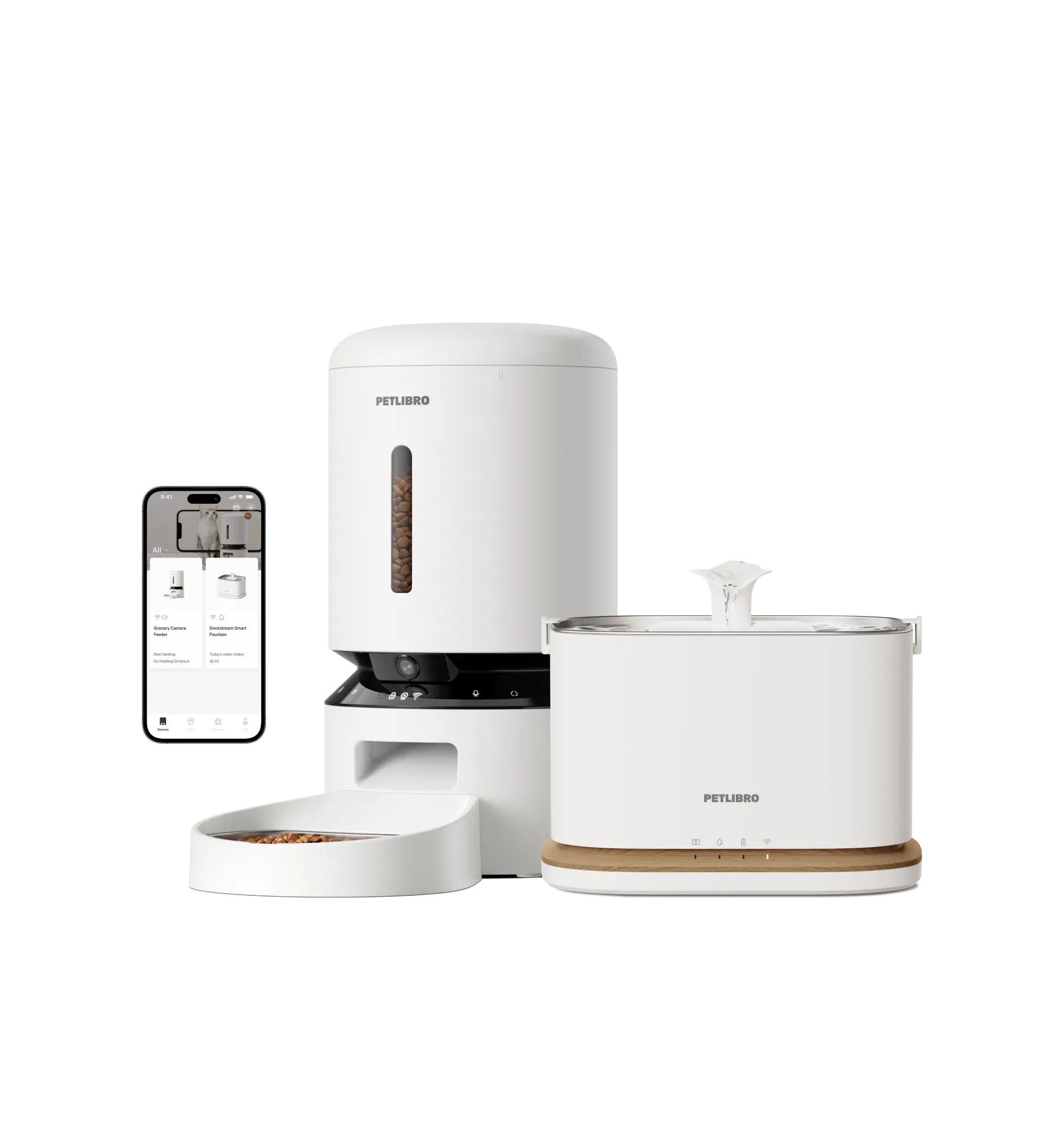 PETLIBRO Granary Smart Camera Feeder & Dockstream 2 Cordless  Smart Fountain