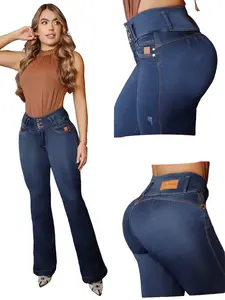 COLOMBIAN BONBONUP WOMAN'S  BUTT LIFTER JEANS WITH THEE BUTTOS