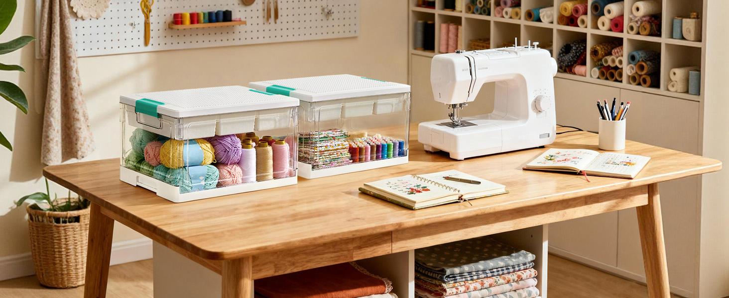 【2 Pack】Vtopmart 24QT LEGO Storage Box for Arts Crafts Stationery Kids Building Blocks Sewing Kit & Small Tools with Building Baseplate Lid and Removable Tray Easter Gift 【2 Pack】Vtopmart 24QT LEGO Storage Box for Arts Crafts Stationery Kids Building Blocks Sewing Kit & Small Tools with Building Baseplate Lid and Removable Tray Easter Gift