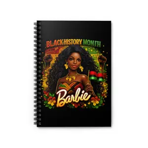 Black History Month Barbie Spiral Notebook | Ruled Line