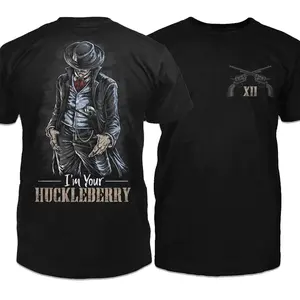 Doc Holliday Collection: " I'm Your Huckleberry" T-Shirt, Val Kilmer Movie Quotes Shirt, Cowboy Tee, Perfect for Tombstone Fans, Full Size, Full Color
