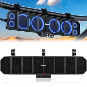 GoHawk 25" UTV Sound Bar, 8-Speaker ATV, Motorcycle Audio with RGB Lighting, Bluetooth & USB/AUX – Outdoor Vehicle Audio System, Waterproof 800W Peak Power, Wireless Connectivity, Weatherproof