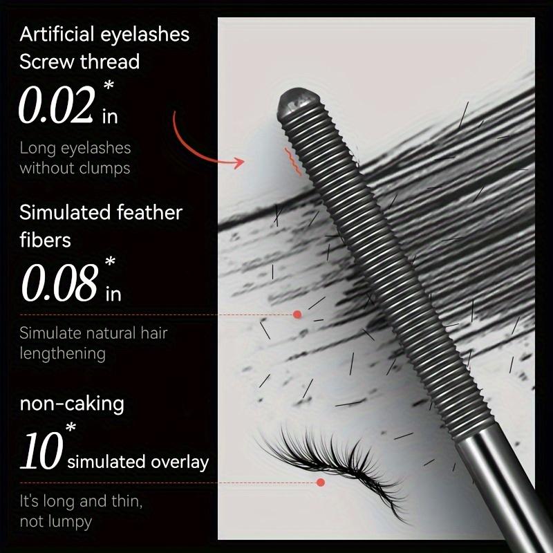 Steel tube spiral mascara, featuring a special spiral brush head made of steel – long-lasting and waterproof, providing 24-hour wear, easy to apply, and keeps each lash individually long and curled for an extended period.