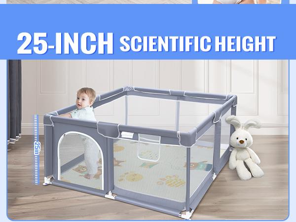 【Clearance Sale】Baby Playpen with Anti-Slip Mat, Indoor&Outdoor Playard Kids Activity Center with Gate,Sturdy&Safety Baby Fence,for Infants & Toddlers