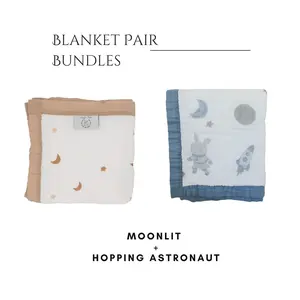 Moonlit + Hopping Astronaut Blanket Bundle
