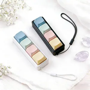 Cream Color Keyboard Fidget Toy,  Keyboard Fidget Clicker for Bag, Key,Travel, Anxiety Keyboard Keychain Gift of Men Women