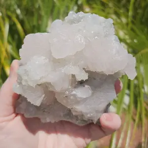 angano Calcite Crystals with Soft Pink Roses