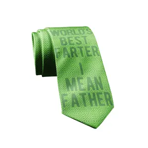 World's Best Farter I Mean Father Necktie Novelty Neckties for Men Farting Funny Ties Fart Tie Funny Ties