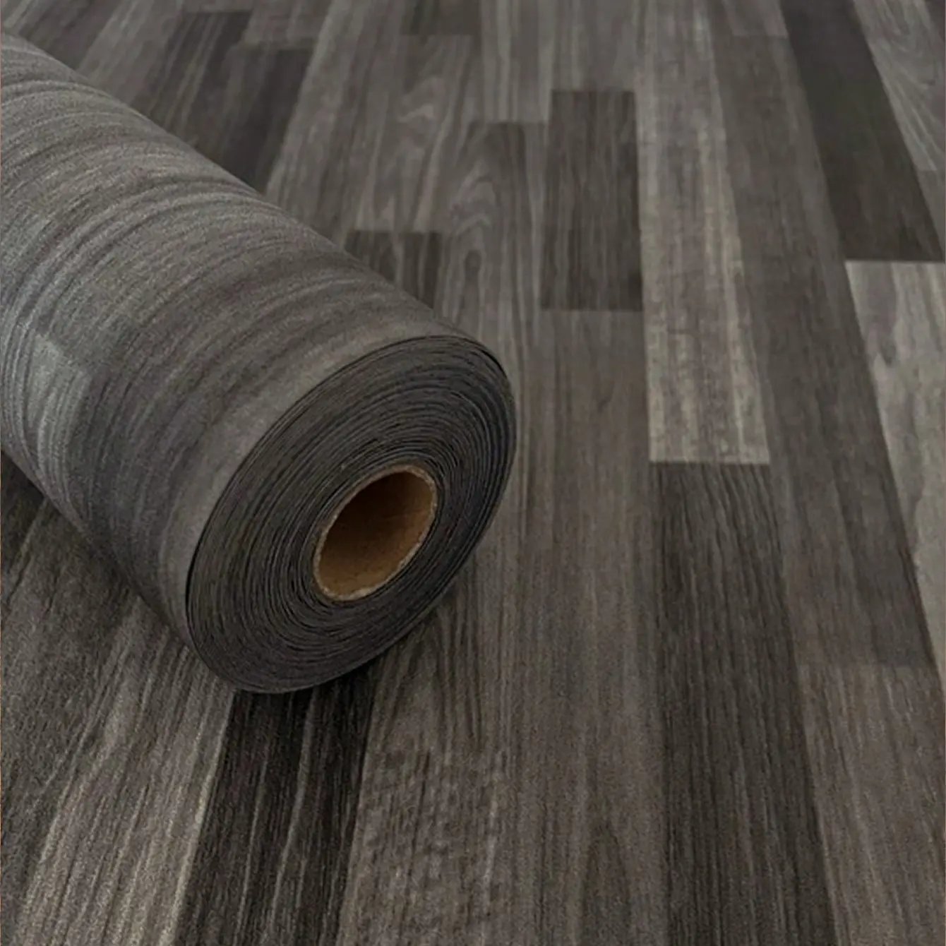 Imitation Wood Grain Self-Adhesive Peel-and-Stick Flooring Sticker, Waterproof Anti-Slip Decorative Wallpaper for Living Room, Bedroom Home Renovation