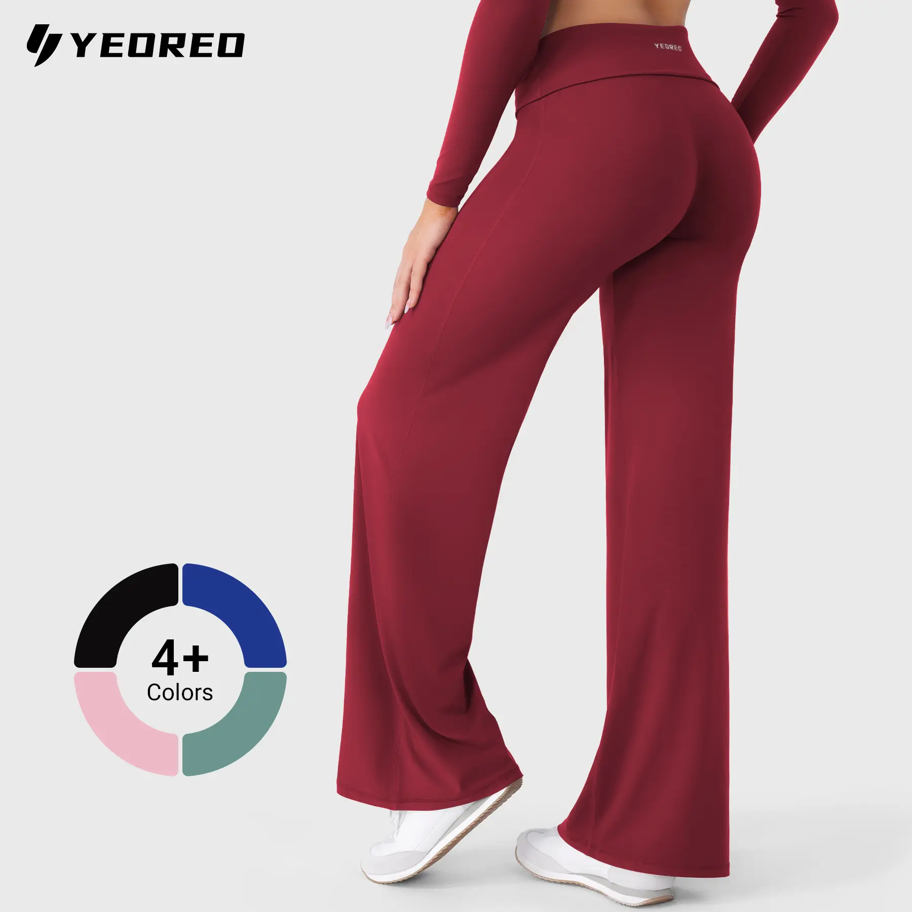 YEOREO Eddiy 31.5" Fold Over Straight Leggings Women High Waist Yoga Pants Gym Outfits Activewear Fitness summervibes Workout Bottoms Track Bottoms High Waisted Sportswear High Waisted Athletic High Stretch Sweatpant,summerwins tiktokshopbacktoschool