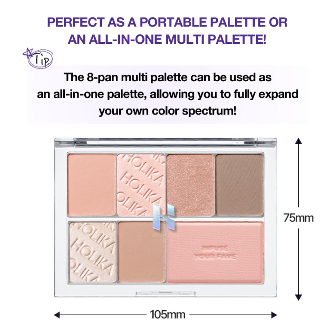 [Holika Holika] My Fave Multi Palette Case (4-Pan/8-Pan) — Make Your Own Palette Filled With Your Tastes