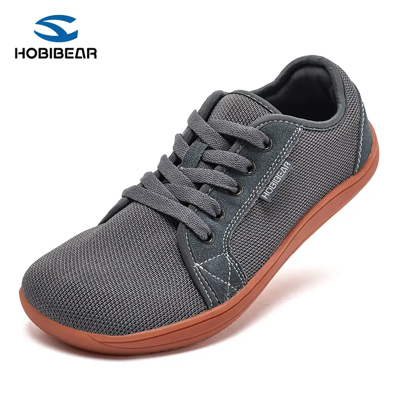 HOBIBEAR Walking Shoes for Men, Minimalist Barefoot Trainers with Wide Toe Box, 0-Drop and Faux Fur Upper, Athletic, Casual, Trainer, Barefoot Shoes, Memory Foam, Wide Toe Freedom, Great Traction
