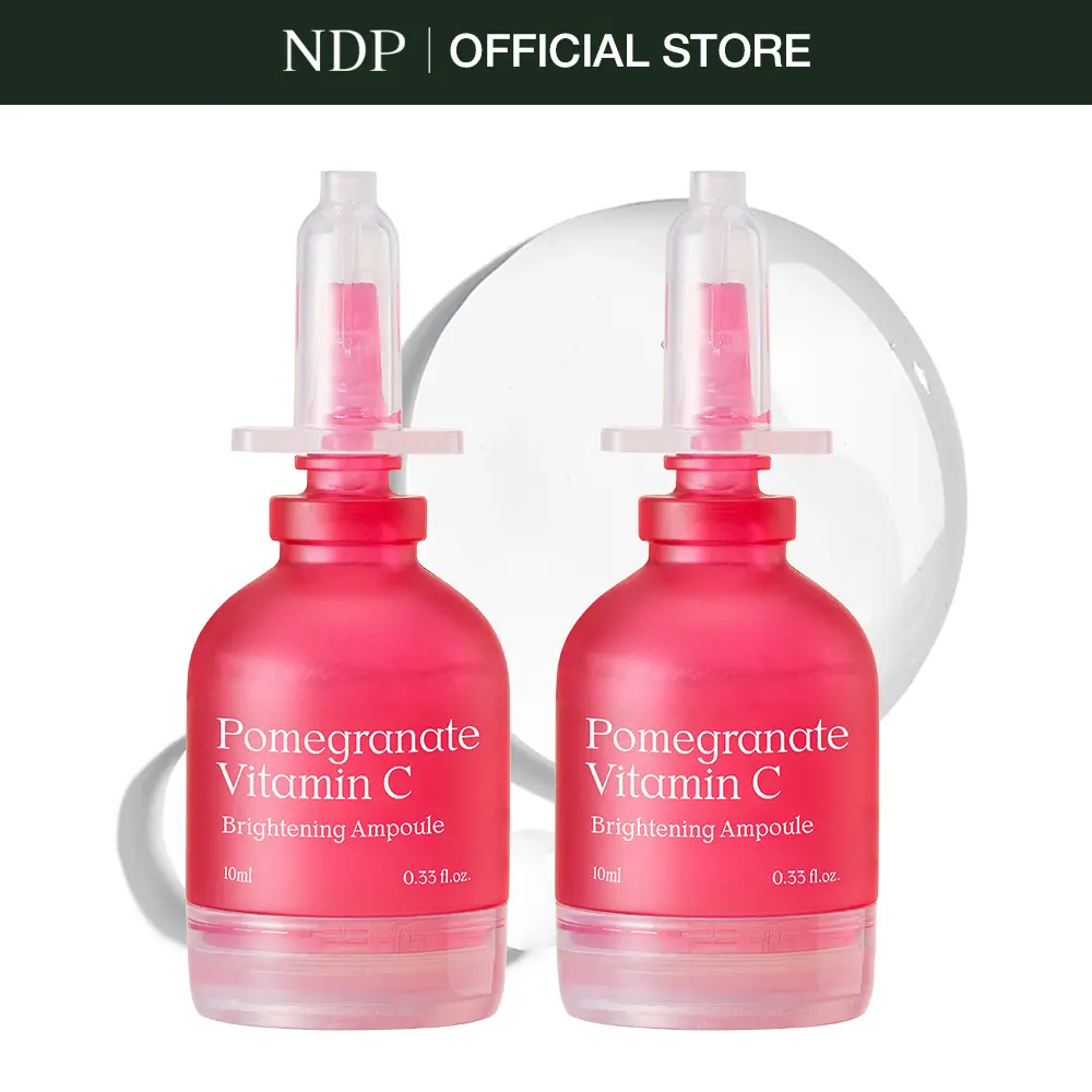 [NDP OFFICIAL SHOP] Pomegranate Vitamin C Ampoule Set (10ml x 2), Niacinamide & Glutathione for Radiant Glow, High Concentration