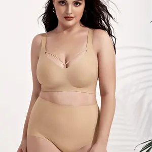 COKE Leopard Jelly Wireless Push Up Bra 1PC - Seamless Deep V Bralette for Women |    Comfy T-Shirt Bra for Everyday Wear (S-3XL)