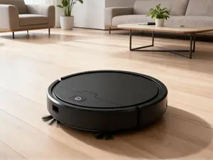 Mini 3-In-1 Smart Robot Vacuum Cleaner And Mop, Rechargeable Automatic Smart Sweeping Robot Floor Cleaning Vacuum Cleaner - Black(18*18*3cm)